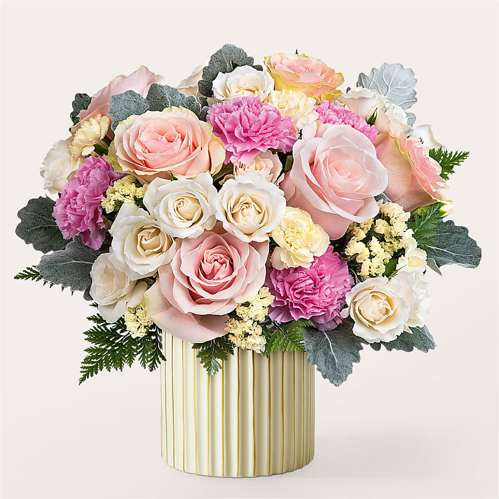 Blissful Moments Bouquet with Ivory Vase – Albertsons Floral #0199, Boise ID