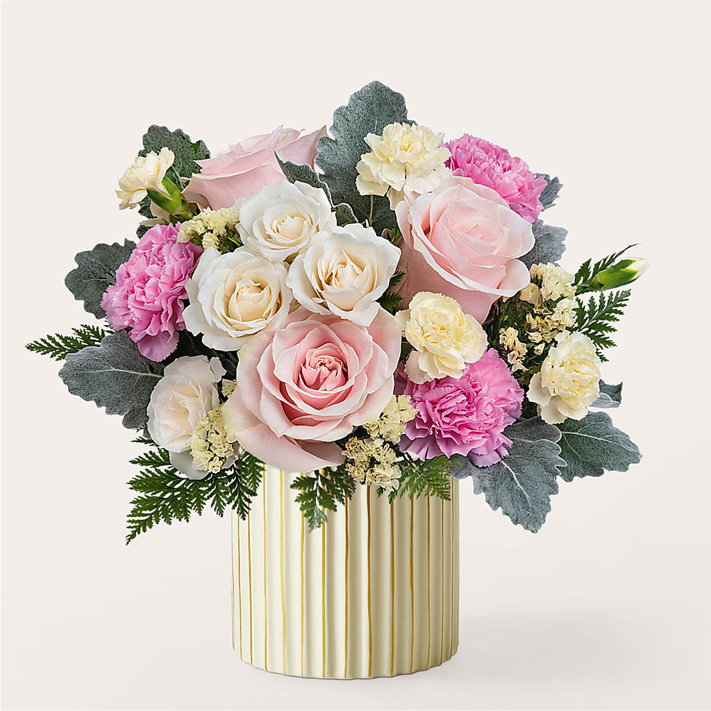 Blissful Moments Bouquet with Ivory Vase – Albertsons Floral #0199, Boise ID
