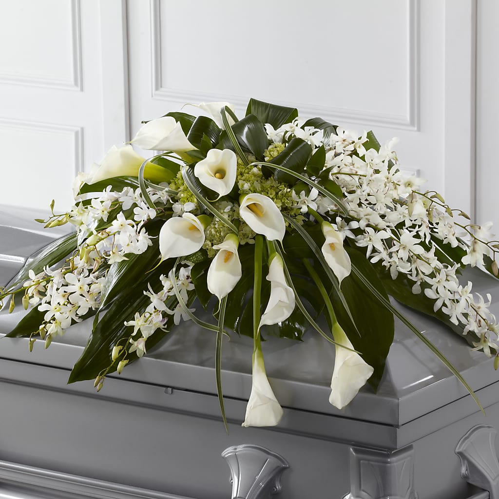 Angel Wings Casket Spray – Albertsons Floral #0199, Boise ID