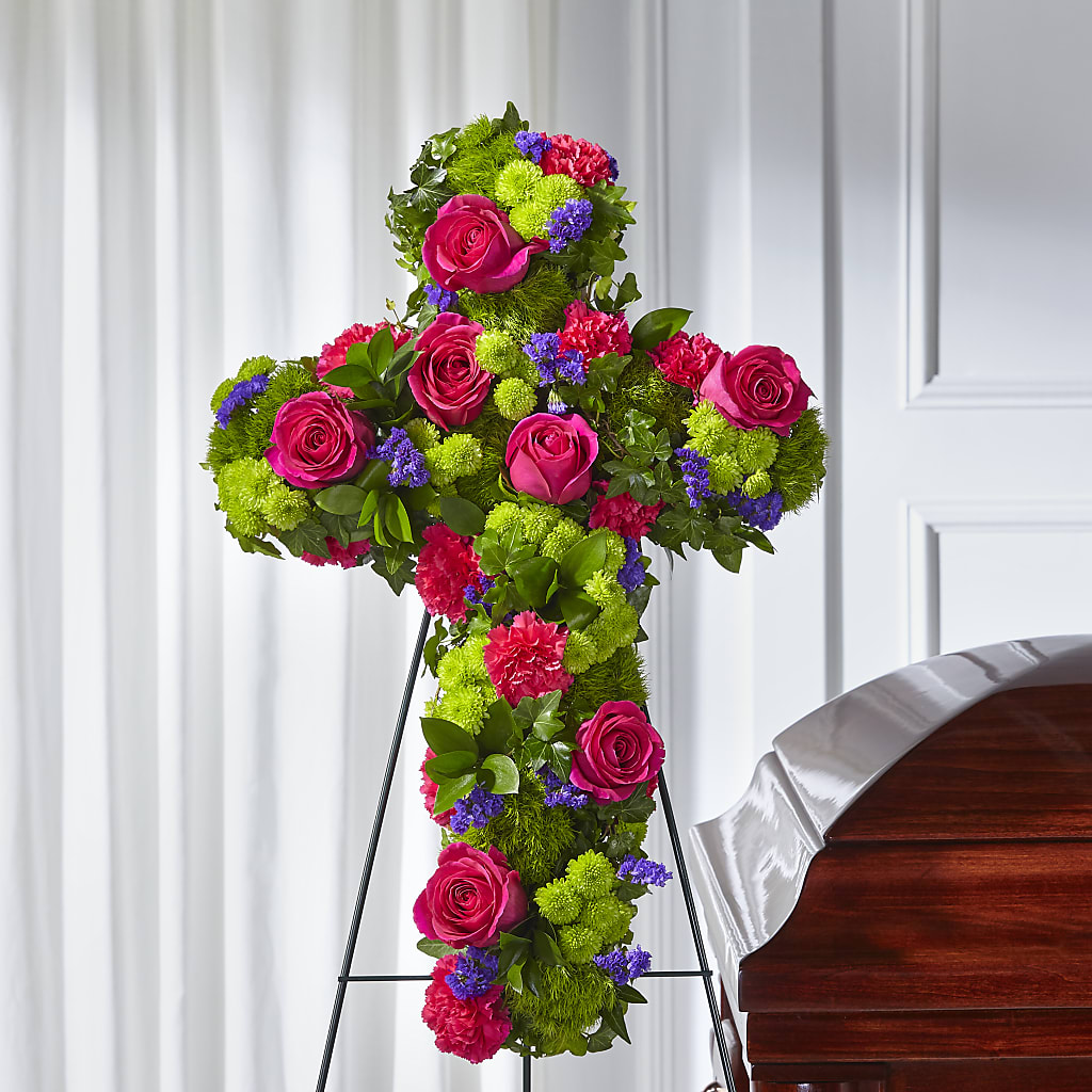 Tribute Rose Floral Cross – Albertsons Floral #0199, Boise ID