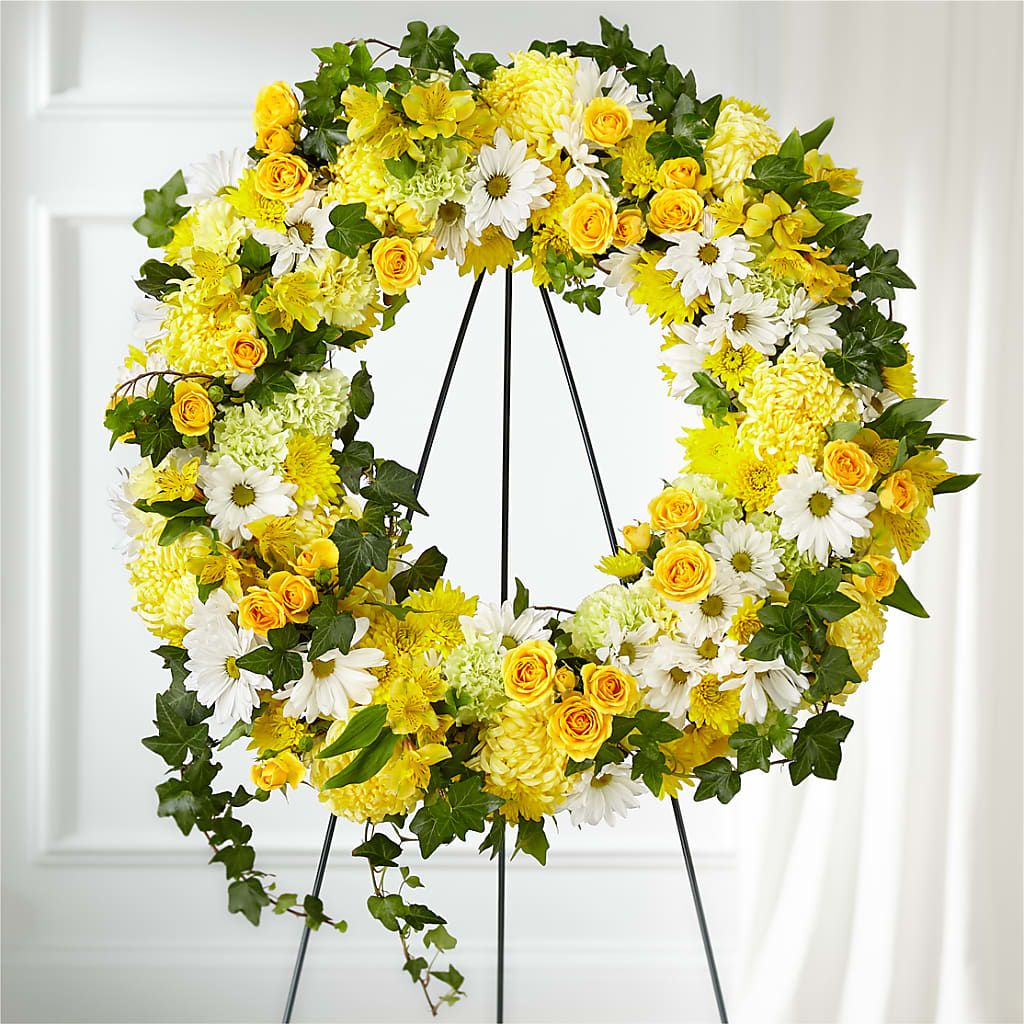 Golden Remembrance Wreath – Albertsons Floral #0199, Boise ID