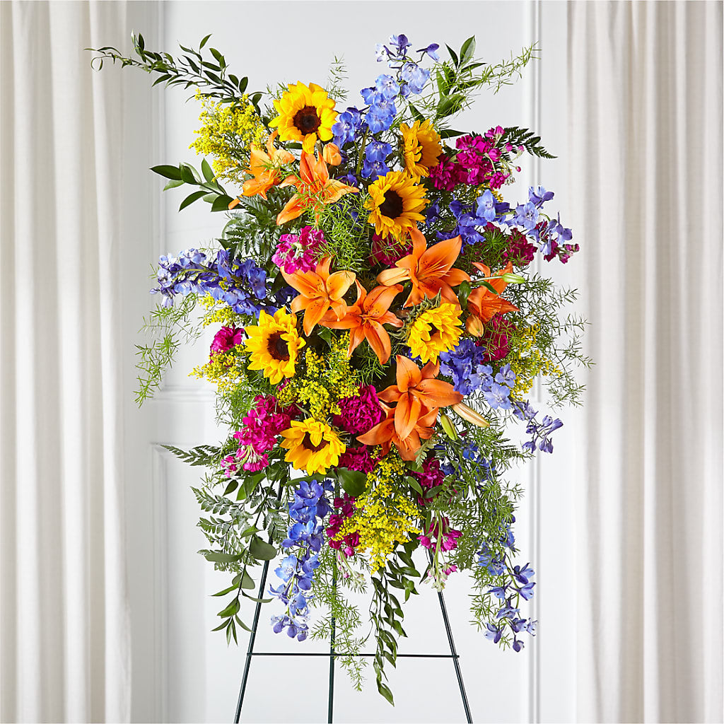 Sunlit Memories Standing Spray (Standard) – Albertsons Floral #0199, Boise ID