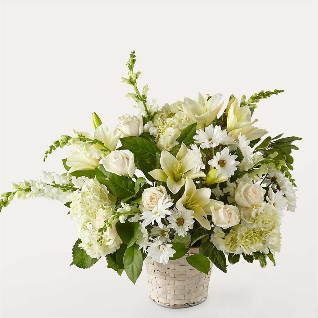 Ivory Elegance Floral Basket – Albertsons Floral #0199, Boise ID
