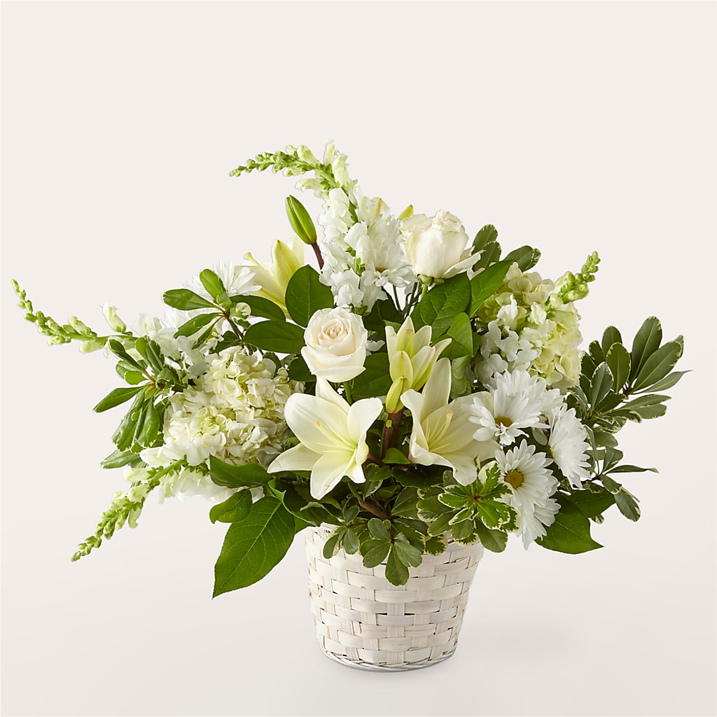 Ivory Elegance Floral Basket – Albertsons Floral #0199, Boise ID