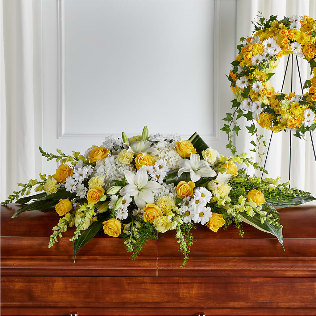 Golden Harmony Casket Spray – Albertsons Floral #0199, Boise ID