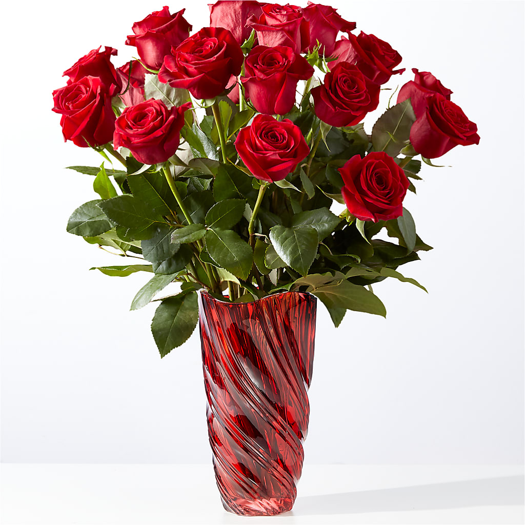 Classic Love Red Rose Bouquet with Luxe Swirl Vase – Albertsons Floral #0199, Boise ID