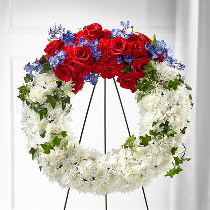 Patriotic Passion Wreath –  Albertsons Floral #0199, Boise ID