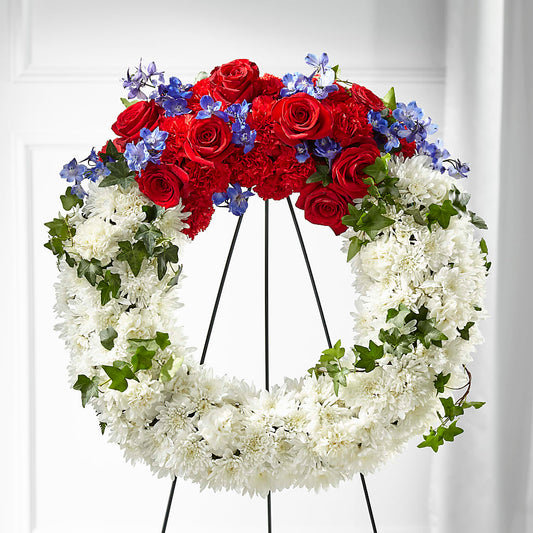 Patriotic Passion Wreath –  Albertsons Floral #0199, Boise ID