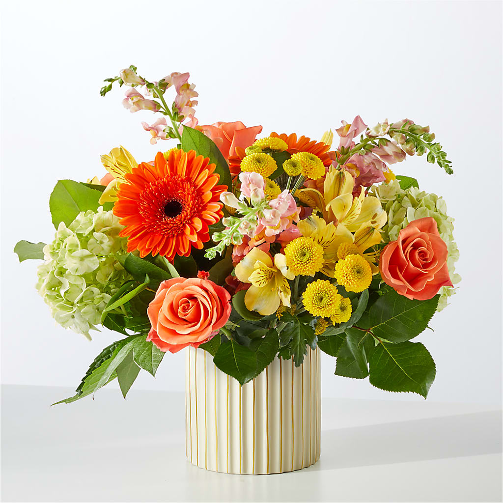 Autumn Sunshine Bouquet with Ivory Vase –  Albertsons Floral #0199, Boise ID