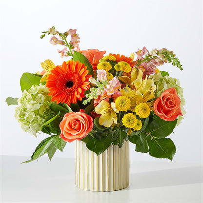 Autumn Sunshine Bouquet with Ivory Vase –  Albertsons Floral #0199, Boise ID
