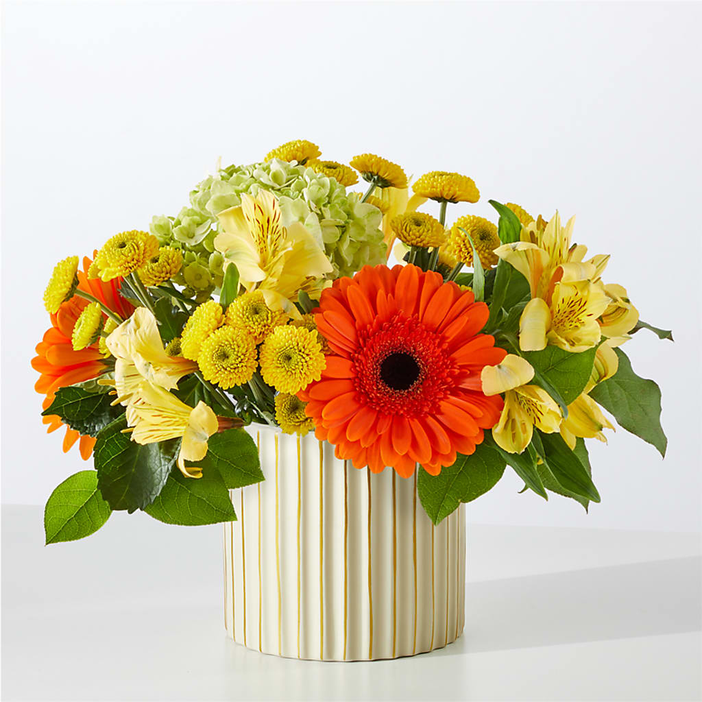Autumn Sunshine Bouquet with Ivory Vase –  Albertsons Floral #0199, Boise ID