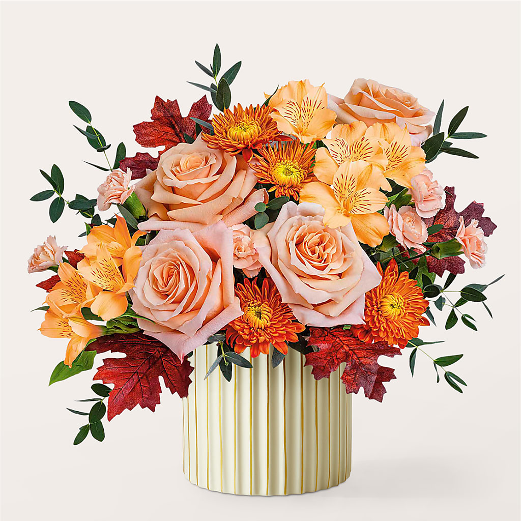 Spiced Latte Bouquet with Ivory Vase –  Albertsons Floral #0199, Boise ID