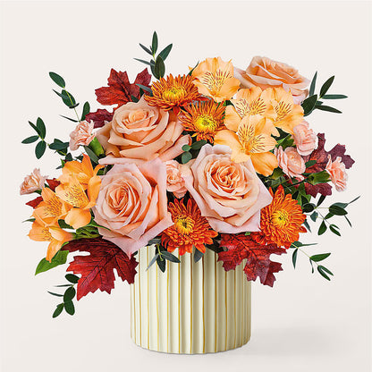 Spiced Latte Bouquet with Ivory Vase –  Albertsons Floral #0199, Boise ID