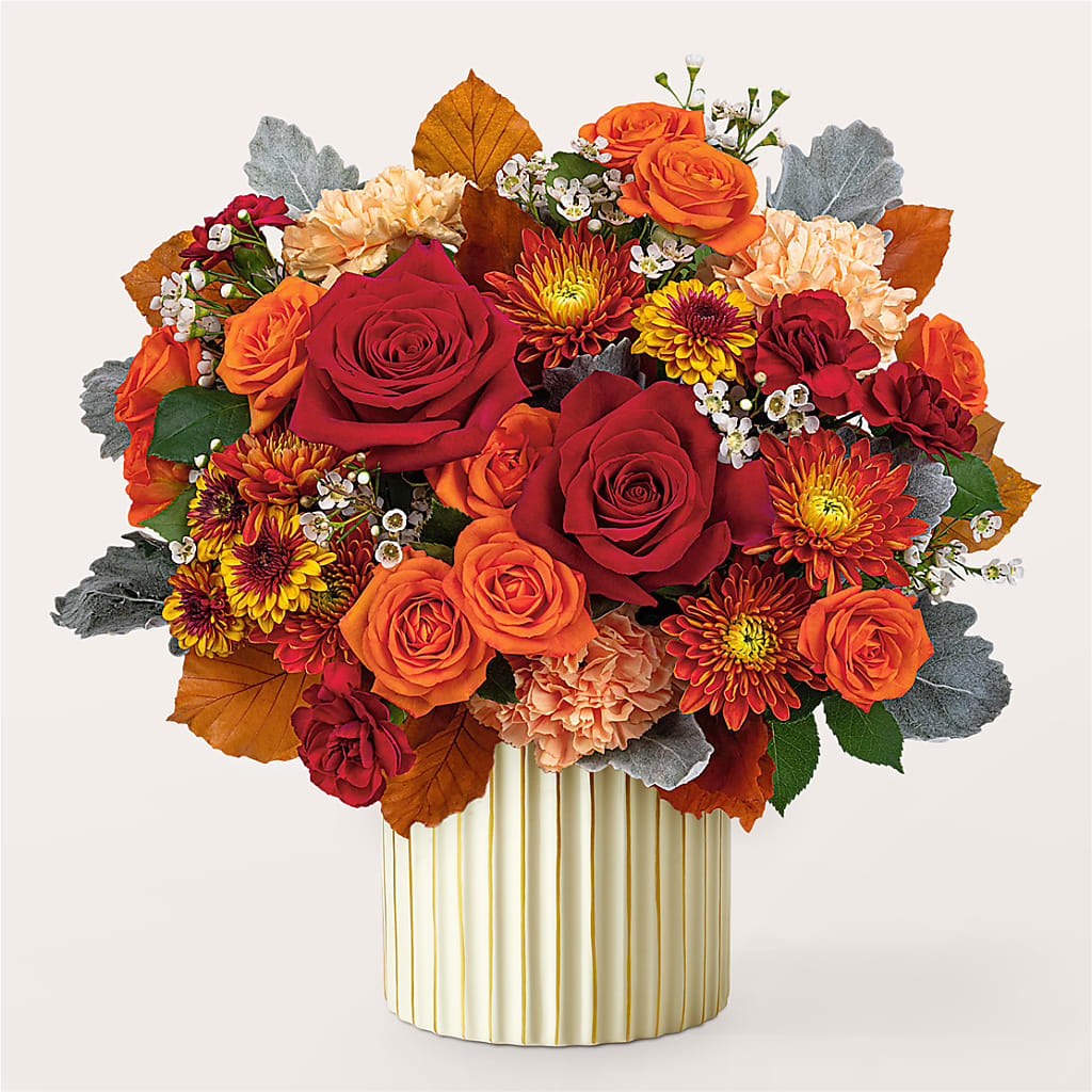 Merlot Bouquet with Ivory Vase –  Albertsons Floral #0199, Boise ID